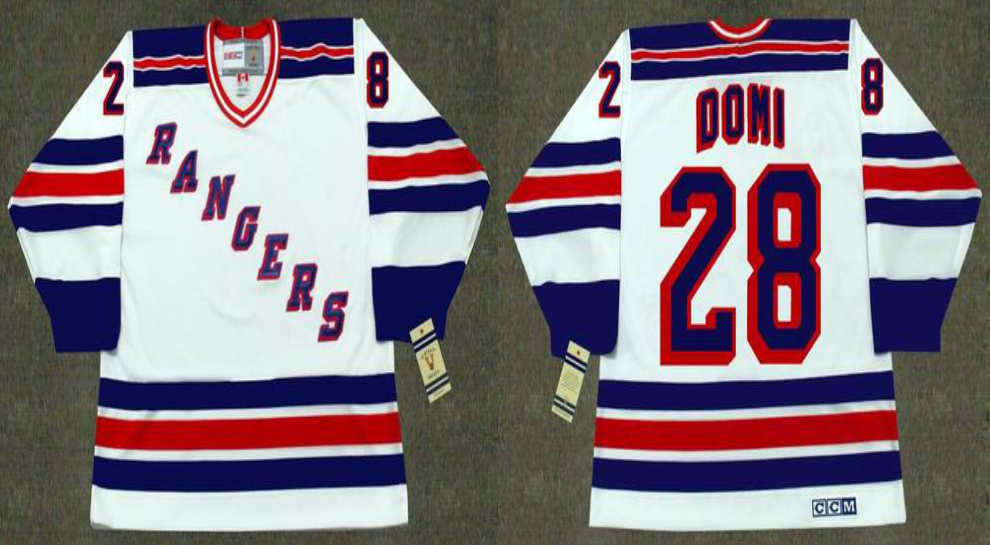 2019 Men New York Rangers #28 Domi white CCM NHL jerseys